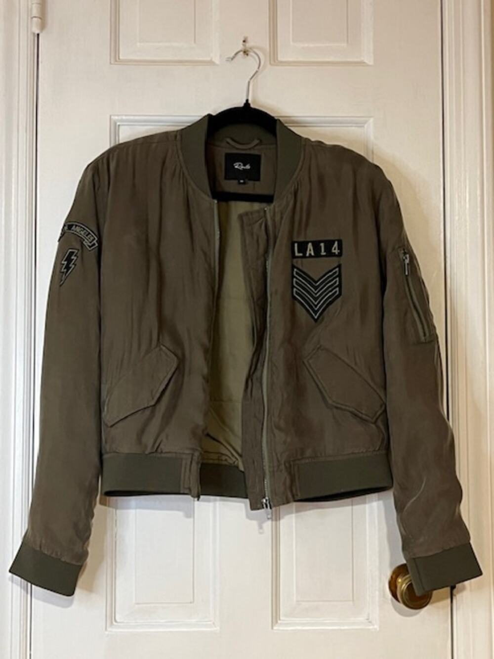 Rails Ace Military Bomber Patches Jacket - West Coast style- Sz XS